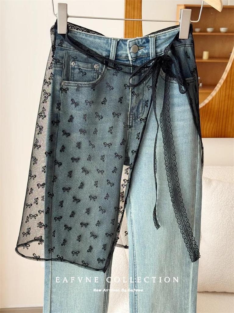 Niche Design Layered Lace Blogger Skirt with Apron.