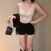 Women's French Polka Dot Lace Camisole - Summer Slim-Fit Sleeveless Top