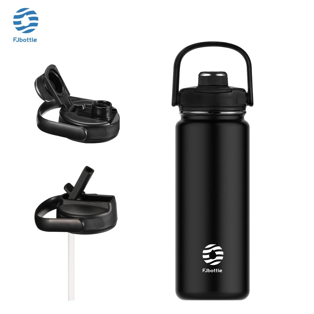 FEIJIAN Thermos Bottle with Straw Sport Stainless Steel Vacuum Flask Insulated Water Bottle with Handle Lid 950/1200ml