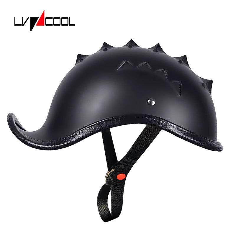 Half face Motorcycle Helmet vintage retro scooter jet helmet Cruiser Vintage Open Face Helmets With Windproof Collar