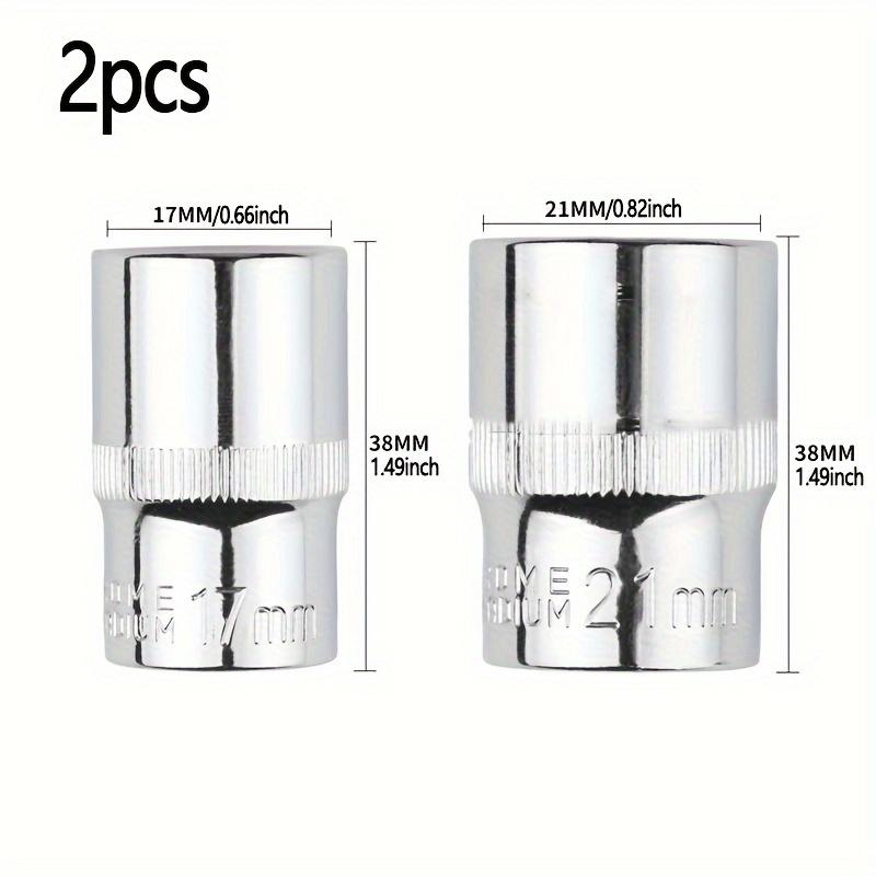 

2 PCS mirror chrome vanadium steel hexagonal chrome plated socket wrench insert for disassembly of hexagonal screws