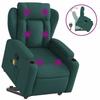 VidaXL Fauteuil inclinable de massage Vert foncé Tissu 3204500