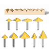 Efficient 8mm Shank V Flute Router Bit Carbide End Mill With 60 To 150 Degree Options for Profession Woodworking Project