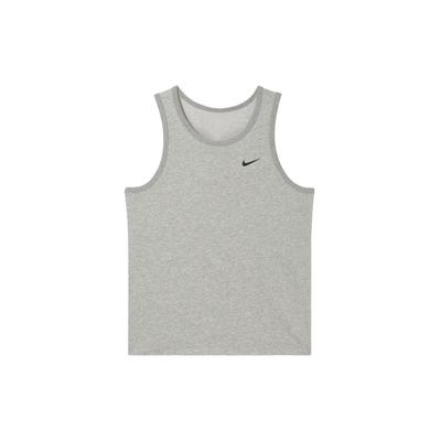 Dri-FIT Iespiests logotips Vienkrāsains elpojošs bez piedurknēm Topa krekls Vīriešu Topi Pelēks AR6070-063