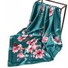Japanese & Korean Peach Blossoms Silk Print Large Square Scarf