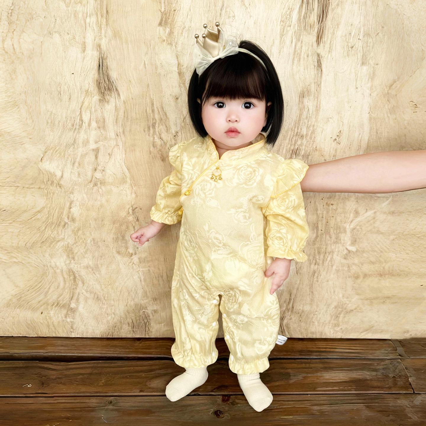 

Ромпер для новорожденной девочки на весну и осень - от 3 до 12 месяцев, уличная одежда Size 66