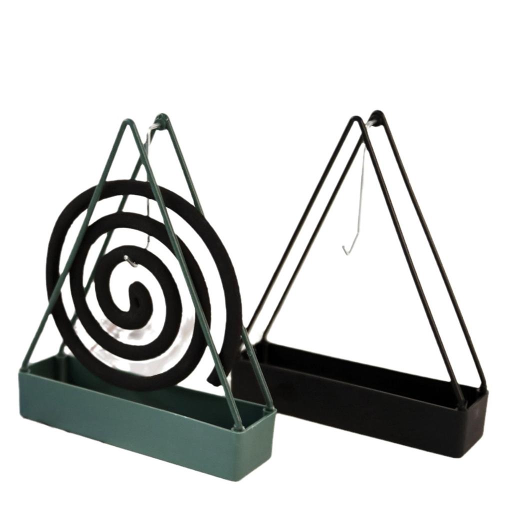 Triangle Iron Art Mosquito Coil Holder and Ash Catcher