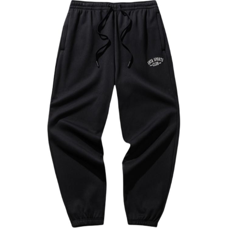 

Anta Comfortable Simple Solid Color Drawstring Knitted Sports Pants Men Bottoms Basic-Black 152448307-2 XL