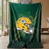 Green Bay Packers Flannel Fleece Blanket Cozy Warm Throw Blanket For Couch Bed Travel All Season Use