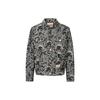 AW23 All Over Buddha Head Seagull Jacquard Denim Jacket Men Jacket Black 2EAHTM3DJ8068RXCT