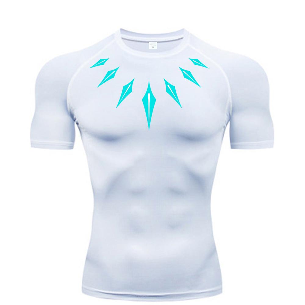 ETST0012 Anime Compressieshirt voor heren Fitness Sport Running Tight Gym T-shirts Atletische training Sneldrogend Tops Tee Zomer L