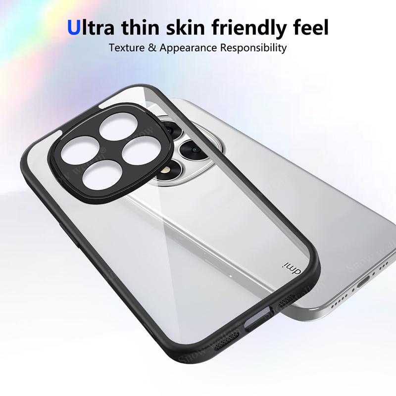 Przezroczyste Silikonowe Etui Dla Xiaomi Redmi Note 15 Note15 Pro Plus ProPlus Note15Pro + PC Tył Zderzak TPU Odporny na Wstrząsy Pokrowiec na Telefon