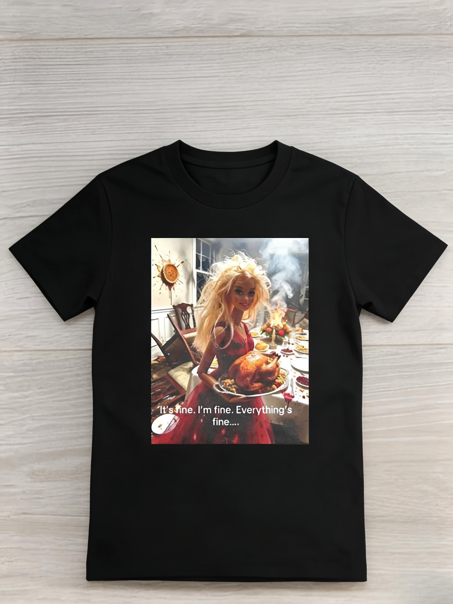 2026 Vintage Meme T-Shirt Featuring a Humorous Doll Face L