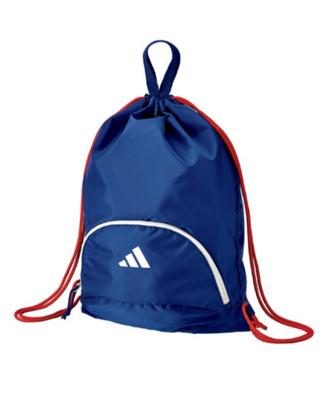 Adidas Soccer Bag with Ball Semilucid Blue and White Nap, AKM34BW,