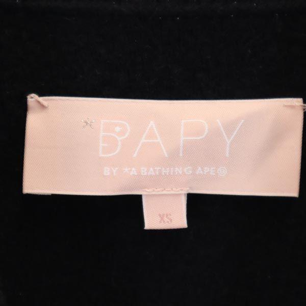 BAPY BY A BATHING APE Long Sleeve Asymmetry Knit XS Black Open Shoulder Women Used
