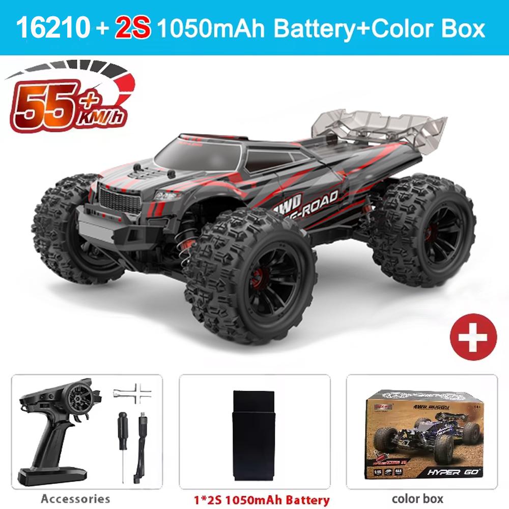 MJX 16208/16209/16210 RC Car 2.4G 4WD Remote Control Off-Road Vehicle Brushless High-Speed Racing Climbing Crawler 2S 3S Battery