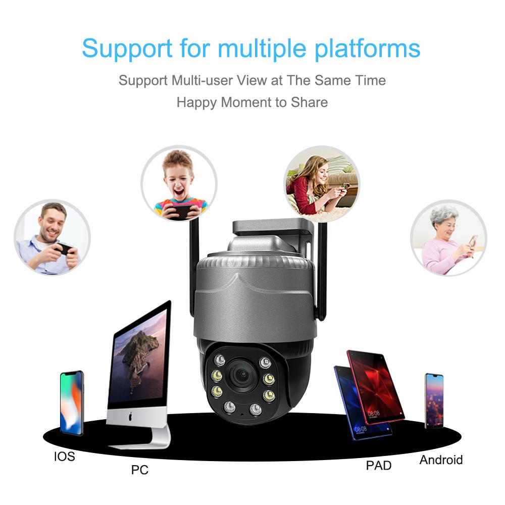 5MP HD 4G SIM Card Camera, Wireless CCTV Monitoring, Outdoor Waterproof, Intelligent Tracking, Two-way Audio V380pro Monitoring