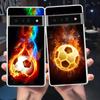 Fotbalová vášeň Fotbalový míč Pouzdro na telefon Pro Google Pixel 9 Pro XL 8 7 6 Pro 8A 7A 6A 5 4 5A 4A 3A XL 5G Silikonové TPU Průhledný kryt