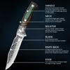 Kitchen Knife Killing Fish Knife Fruit Knife Slaughtering Knife Picking Knife Forging and Cutting Meat Scimitar Blade Sharp Portable Meat Cleaver 2PC
