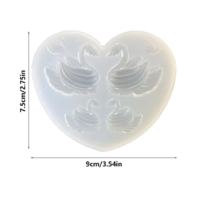 Smooth Surfaces Swan Silicone Mold Handmade Craft Supplies Designed For Effortless DIY Jewelry And Candle Making
