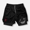 Double-Layer Digital Print Sports Shorts for Adults - Casual Fitness Apparel