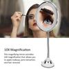 Magnifying Mirror 10X Magnification LED Fill Light Suction Cup Adjustable Gooseneck Makeup Mirror for Home Office