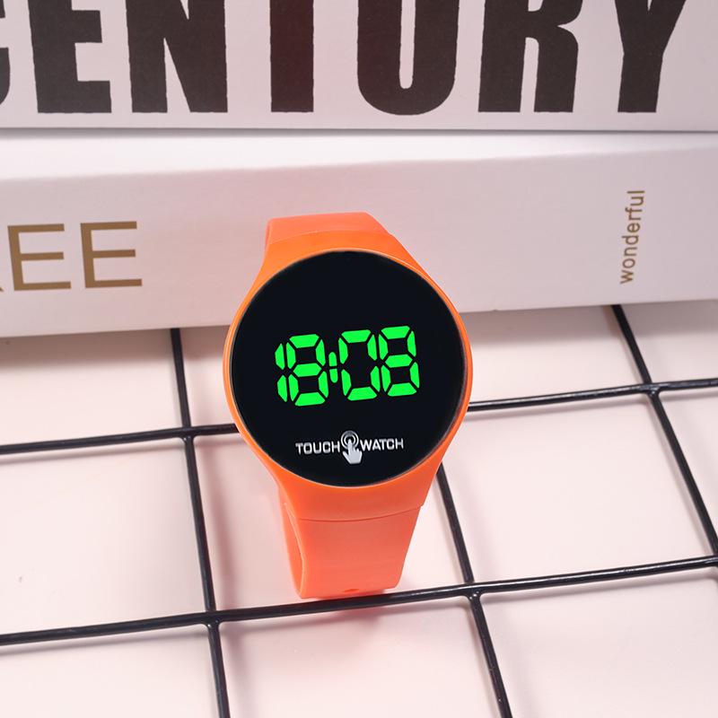 

Унисекс Спортивные часы со светодиодным сенсорным экраном в корейском стиле – Модные, Простые, Дизайн с зеленой подсветкой оранжевый
