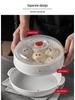 Dual-Layer Microwave Steamer: Food-Grade Water-Add Container with Thickened Tray & Grid