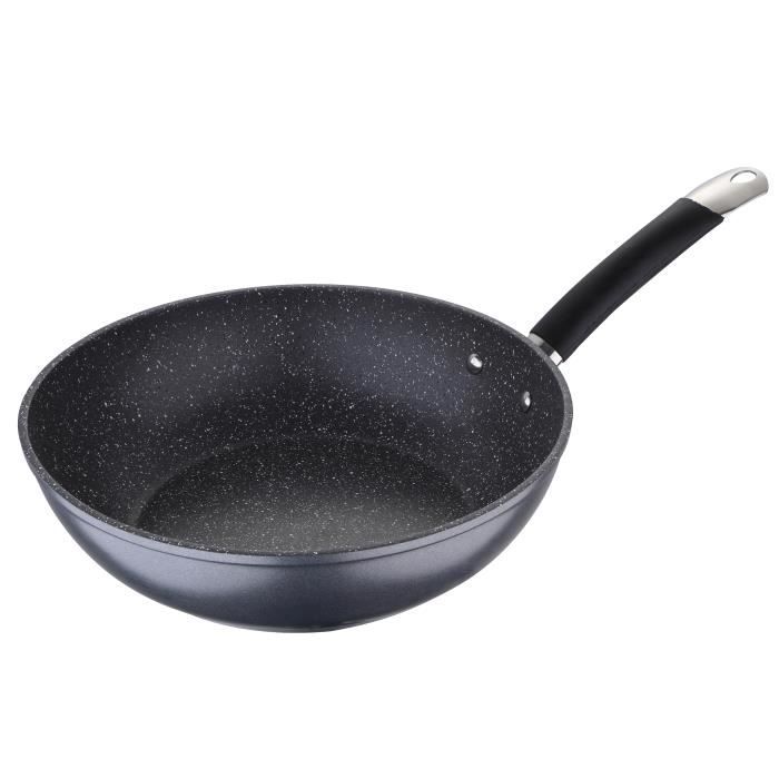 Poêle Wok - Masterpro - Home Edition - Aluminium Forgé - 28 cm - Compatible Induction