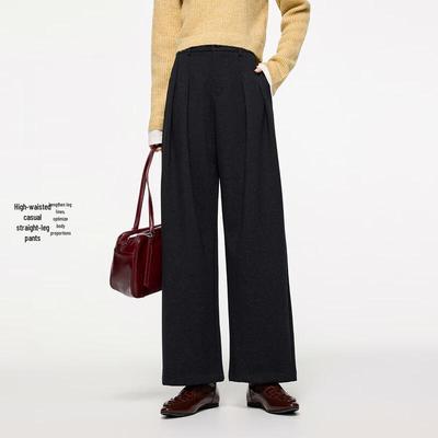 FivePlus Women's Casual High-Waist Straight-Leg Pants