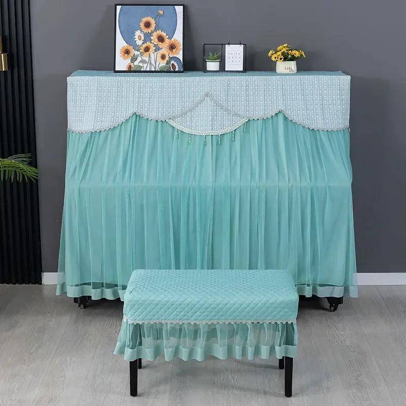 1piece New Minimalist Embroidered Piano Cover Thickened Fabric Stool Cover Washable Multi-color Piano Dust Cover