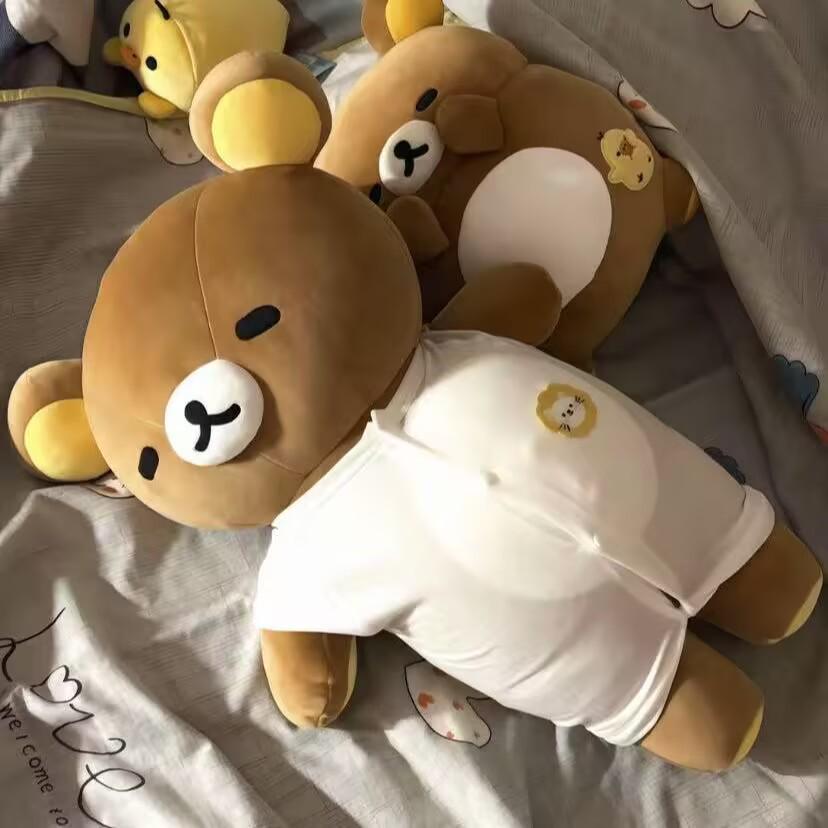 Large Rilakkuma Brother and Sister Bear Plush Dolls - Perfect for Sofa, Bed, or Birthday Gift