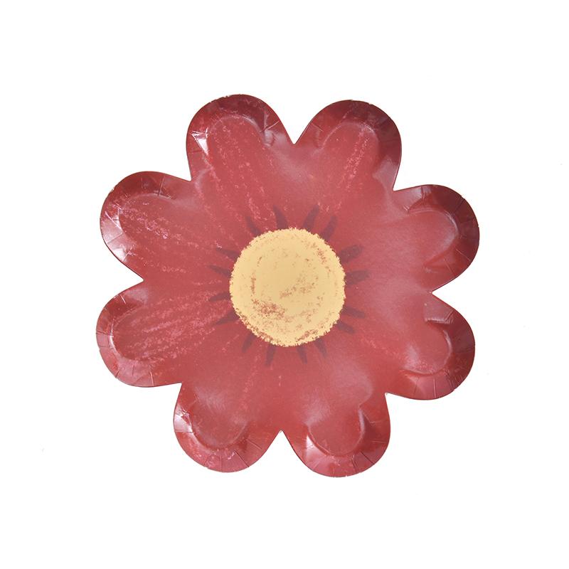 

Одноразовая бумажная тарелка «Ромашка» Цветочная тарелка для еды Пикник Тортовые тарелки Украшение для тематической вечеринки на день рождения вино красного