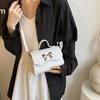 Women's Bag New Solid Color Texture Fashionable Flip One shoulder Crossbody Bag Spring and Summer Fashionable Handheld Square Bag