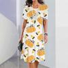 New Women's Pattern Printed Dress Elegant and Beautiful Midi Dress Plus Women's Summer Dress