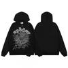 Men Women Casual Hooded Sweatshirt Jogger Pants Set With Foamed Star Letter Print Cotton Blend