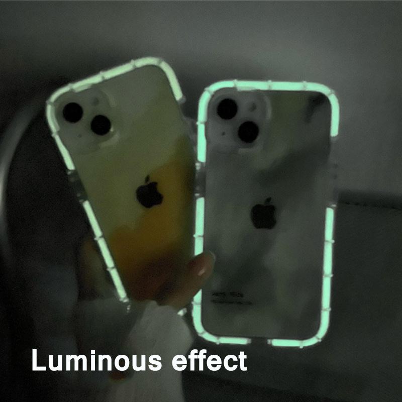 Art Abstract Graffiti Luminous Phone Case For Iphone 14 13 11 12 Pro Max X Xr Xs Max Clear Silicone Shockproof Bumper Cover Case
