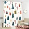 2pcs,Curtains Christmas Trees Gift Snowflakes Popular Popular Curtain Versatile Durable Polyester Curtains Holiday Suitable for