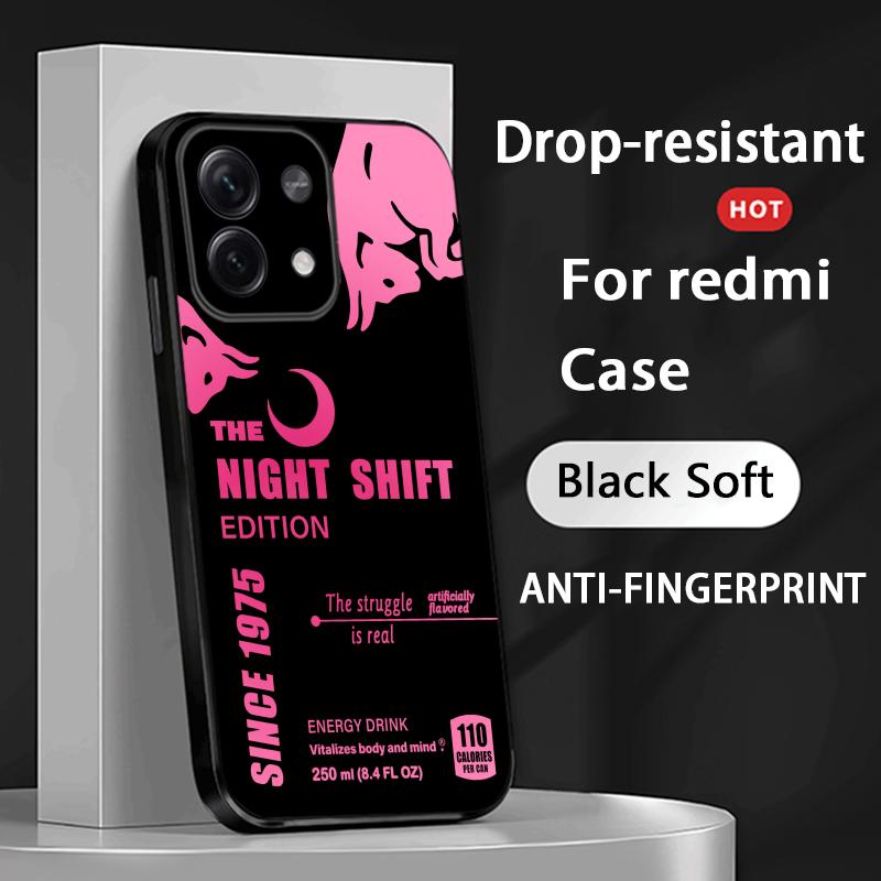 Custodia per Telefono Star Bull Energy Drink turno di notte Per Redmi Note 14 13 12 11 Pro Plus S 5G 14C A3 Copertura Nera Morbida