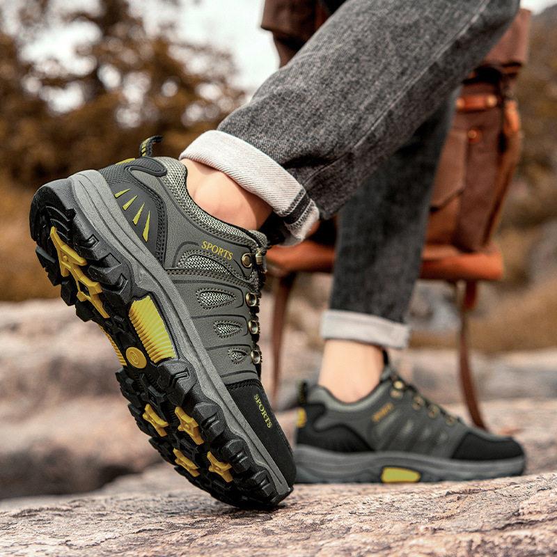 Fall New Low-Top Outdoor Casual Shoes Fashion Sports Trend Thick Bottom Running Hiking Shoes Anti-Slip Mountain Climbing Shoes