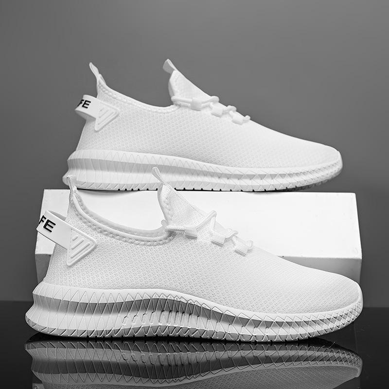 Spring platform sneakers lightweight breathable fly-woven running shoes teen student sneakers 39