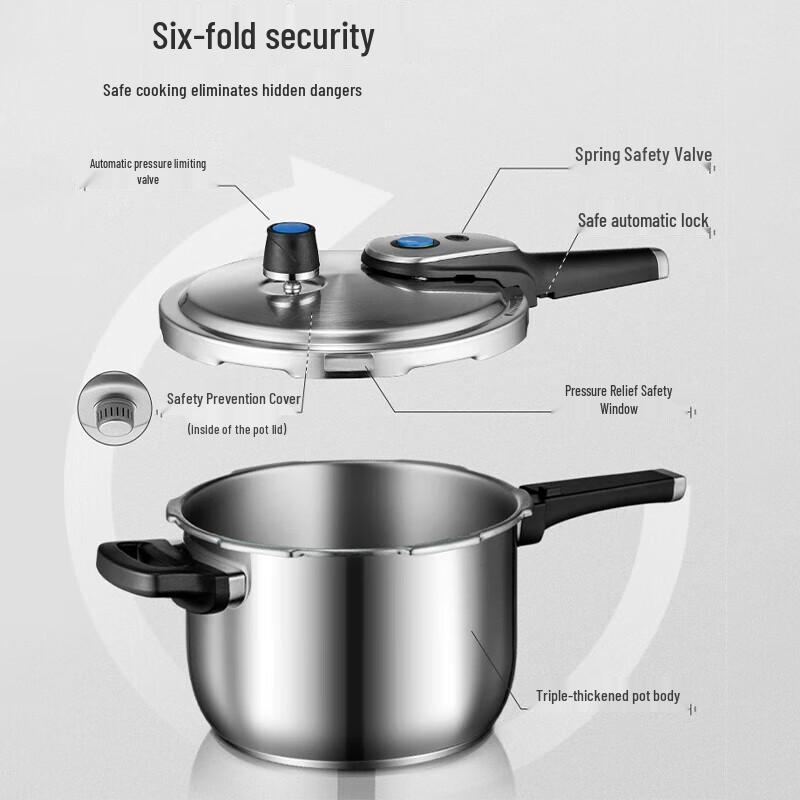 ASD 4.0L 304 Stainless Steel Smart Display Pressure Cooker