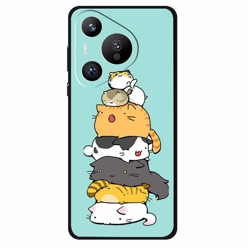 For Huawei Pura 70 Ultra Pro Case Silicone Animal Painted TPU Soft Phone Back Cover For Pura70 Pro+ Lion Shockproof Case Pura70