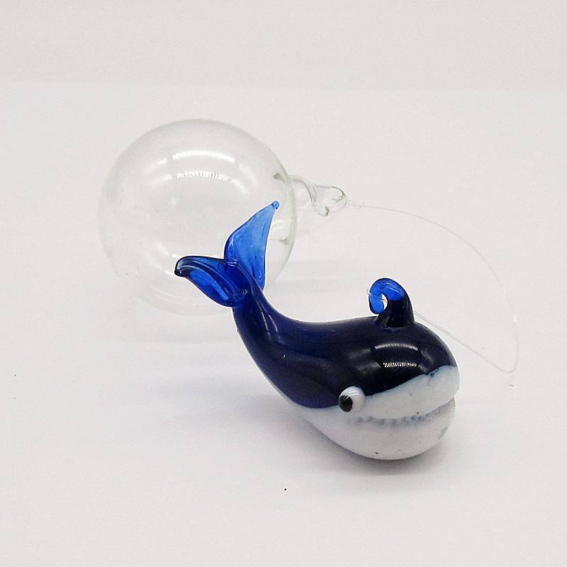 Custom Handmade Floating Glass Killer Whale Mini Figurine Aquarium Decoration Pendant Accessories Art Marine Animal Orcas Statue