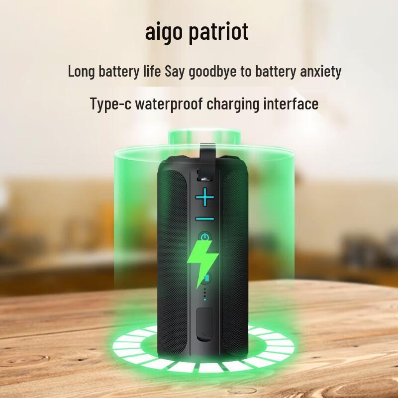 Aigo T39 Upgraded Portable Bluetooth Speaker CN plug (adapter included)