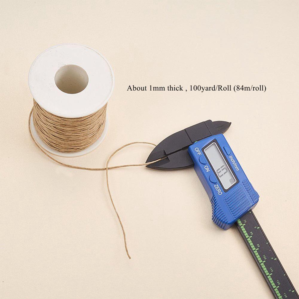 Wenwan Korean Wax Thread Leather Cord for DIY Bracelet and Necklace Crafting