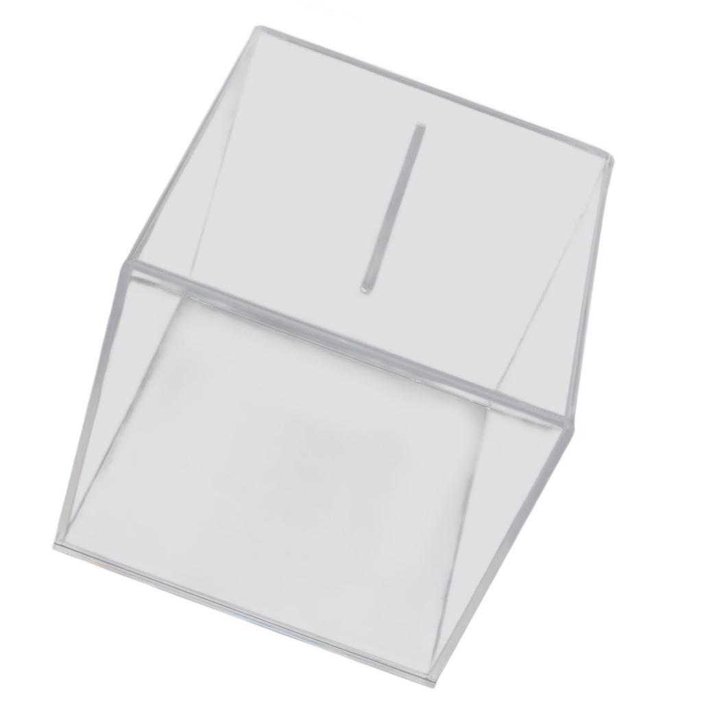 Clear Money Bank Velkokapacitní banka Odolná proti pádu Transparentní schránka na hlasovací lístky Akrylová banka na mince pro