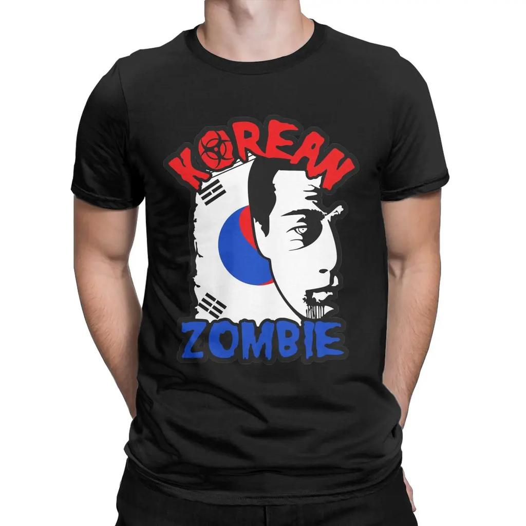 Men T-Shirt Korean Zombie Chan Sung Jung Vintage Cotton Tee Shirt Short Sleeve UFC T Shirt O Neck Clothing 4XL