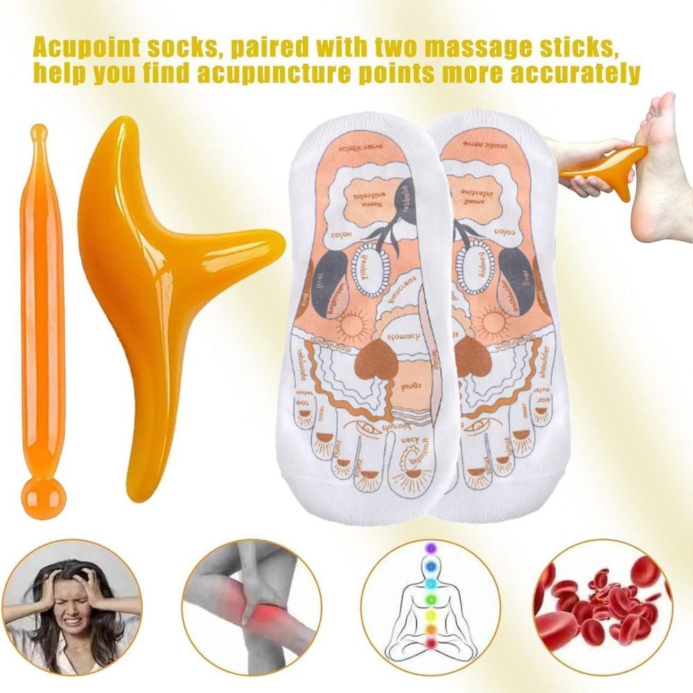 With Trigger Point Massage Tool Massage Socks Acupuncture Reflexology Socks