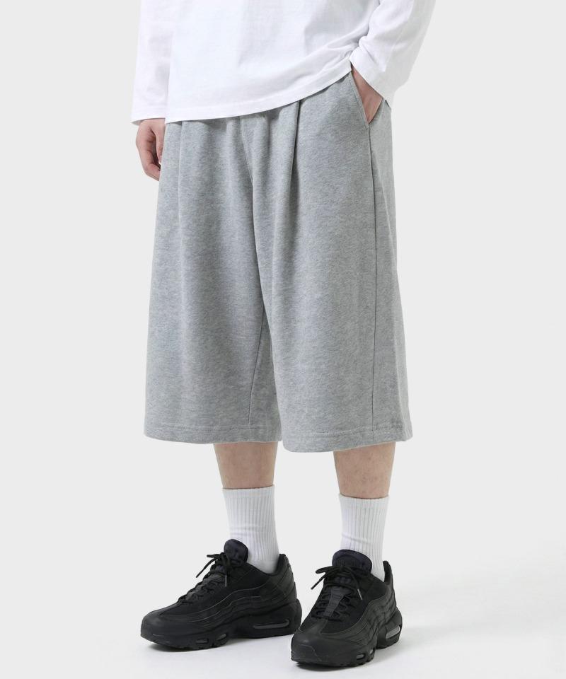 UNDEROFF Balloon Curved Sweatshirt Bermuda Pants Grey